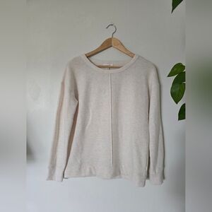 Haven Well Within Womens XS soft Sweatshirt Cream Pink Top